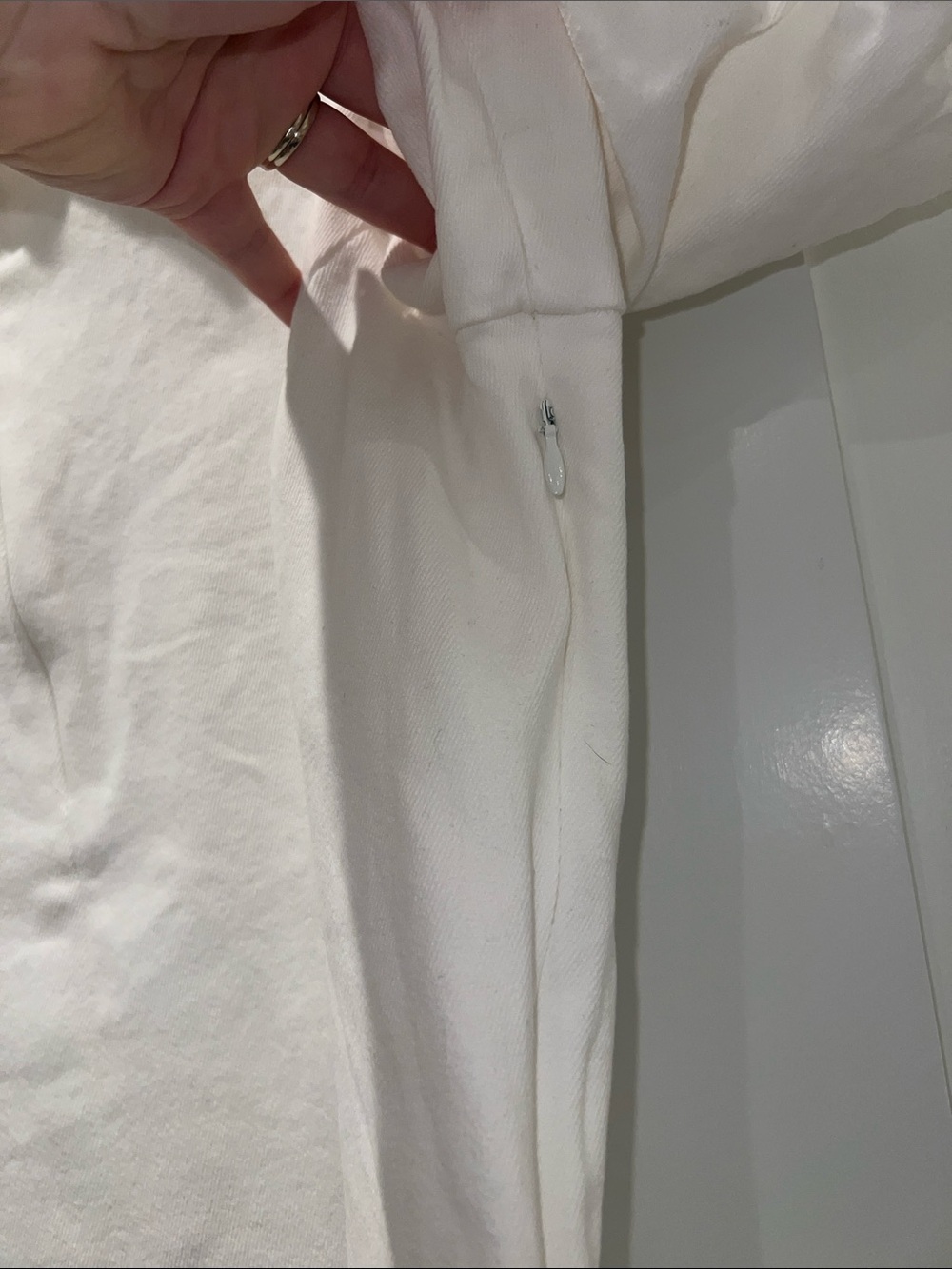Hyacinth House White Front Zip Denim Mini Dress - Picture 11 of 11